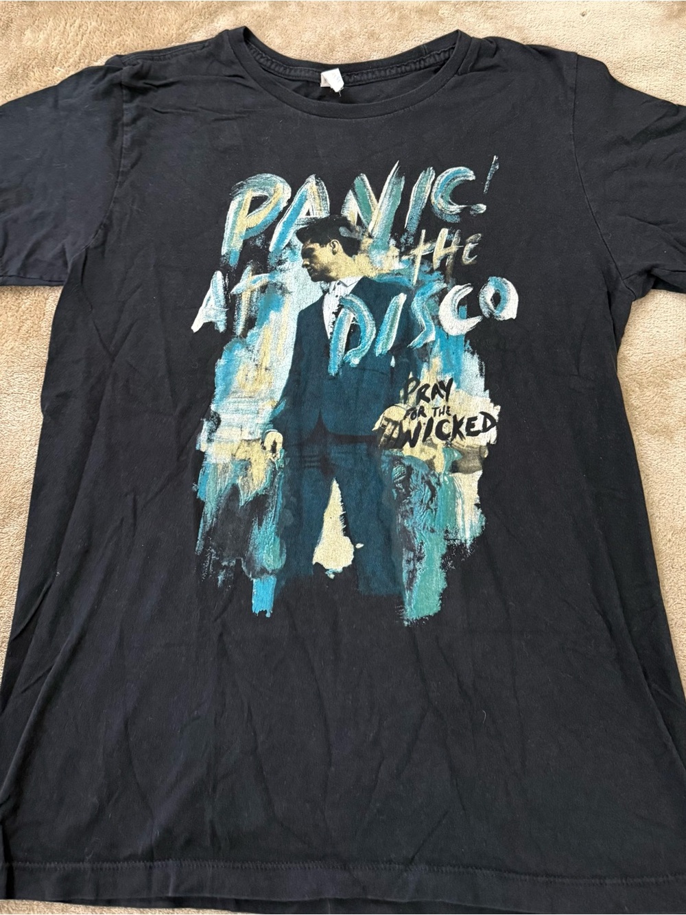 Medium  Men’s Black Panic at The Disco "Pray For The Wicked" Tultex T-Shirt